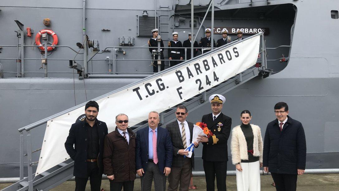 Türk Deniz Kuvvetlerinin en güzide ve en donanımlı gemilerinden olan TCG BARBAROS(F-244) Fırkateyni Sürmene´de.